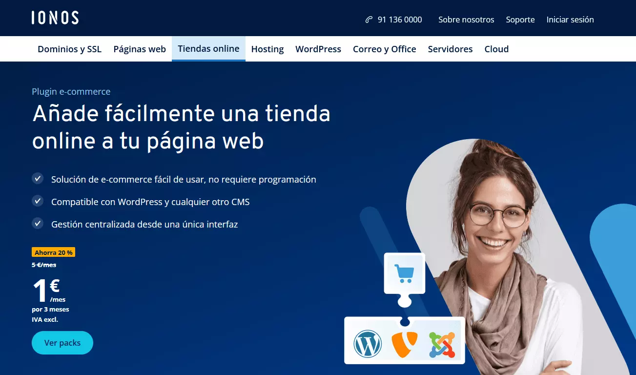 Imagen: Captura de pantalla del Plugin e-commerce de IONOS